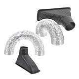 OUNONA Lot De 2 Tuyaux De Conduit Dadmission Dair Pour Automobile En Fibre De Carbone Universels Pour Améliorer Les Performances Du Moteur