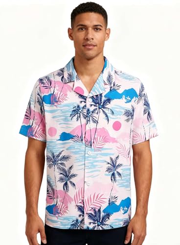 Image of Cromoncent Matching Hawaiian Outfits for Family, Dad and Son Matching Luau Beach Tropical Shirts Mommy Daughter Tropical Sets