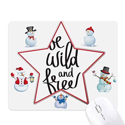 Tapis de souris souris de Noël Be Wild and Free esprit de fête