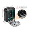 GRIFEMA Key Safe Wall Mounted Police Approved, Lock Box Outdoor 4 Digit Combination, Heavy Duty Waterproof Key Cabinet for Home Garage School Airbnb GA1003-1, Gray, External dimensions: 115x95x40mm #1