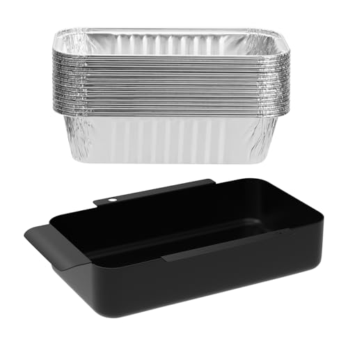 BBQration Grease Pan for Charbroil 9328812P06 G416-0015-W1 G325-5703-W1 Grease Catcher with 15-Pack Aluminum Disposable Drip Pan for Charbroil Performance 463331221 463365021 and More