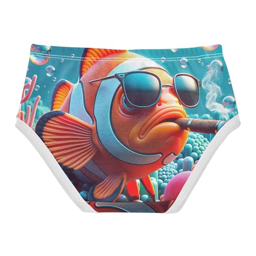 Fun Toddler Underwear Floral 2t Cotton Cute Panties Girl Playful Clownfish Underwater Briefs Undies Kids2