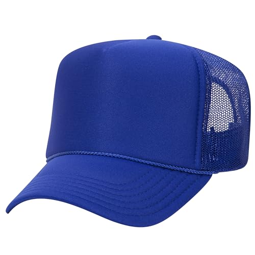 Image of OTTO Polyester Foam Front 5 Panel High Crown Mesh Back Trucker Hats in 97, Bulk, Wholesale