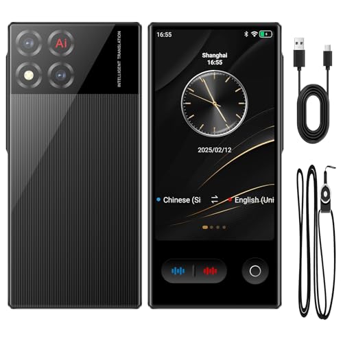 VXVMN Traduttore Vocale Istantaneo Multilingue, Traduttore Simultaneo Vocale Ai Translator con 148 Lingue, Portatile Traduttore Simultaneo Vocale Offline con Italiano Offline e Translator Fotografiche