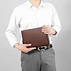 FSD.WG Mens Clutch Bag Handbag Leather Zipper Large Wallet Clutch Purse with Money, Brown, L #1