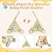 Wooden Baby Walker with Wheels Baby Push Walker for Boys Girls 6-12 Months Wooden Walker Activity Center Walking Toys for 1 Year Old Learning to Walk Sit to Stand Walker for Baby 12-18 Months Push Toy