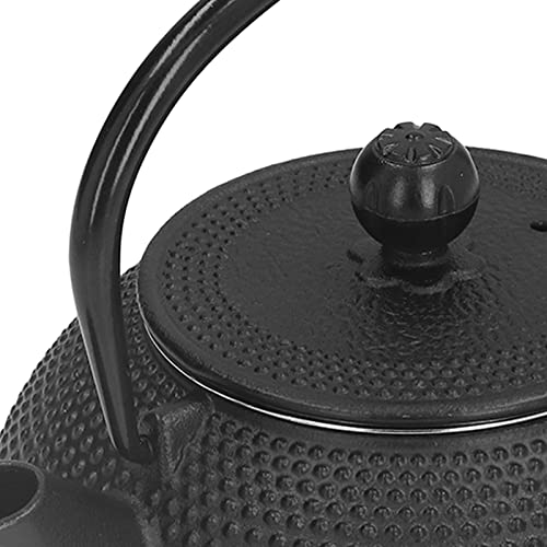Tetera de hierro fundido negra de 800ml con diseño antiguo japonés 8