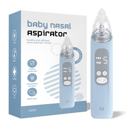 X-Bosak Nasal Aspirator for Baby, Electric Nose Sucker for Baby, Snot Sucker with 5 Levels Suction, Soothing Light & Nursery Rhymes