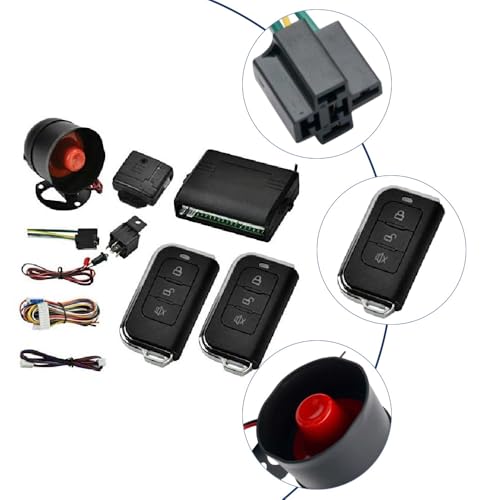 Alarma universal sin llave Riloer 102T207 para coche con dos mandos 4