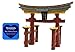 Rosewood Blue Ribbon Japanese Torii Gate, Green/Gray, Resin, Wall Mount, 18cm x 14cm, Dog, All Life Stages