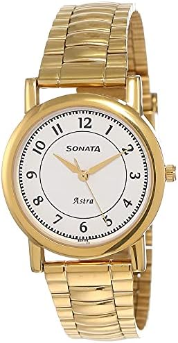 Sonata Analog White Dial Men's Watch NM77049YM03/NN77049YM03