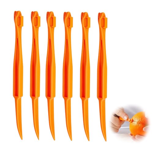 6 Pcs Orange Peeler Tools- Easy Orange & Lemon Fruit Peel Cutter Vegetable Slicer Fruit Tools