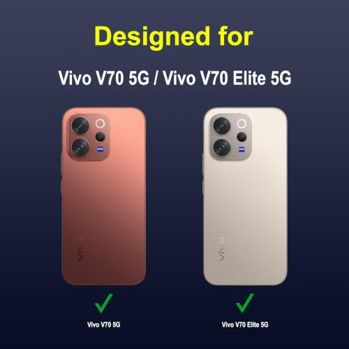 Image of Zapcase Back Case Cover for Vivo V70 5G | Compatible for Vivo V70 5G Back Cover | Liquid Silicon Magic Case with Camera Protection | Sapphire