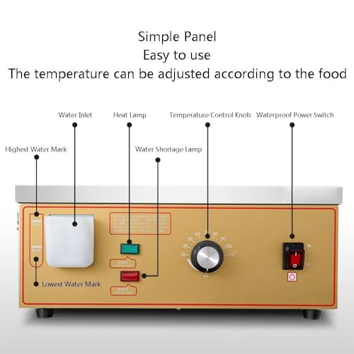 Vaporera Eléctrica Comercial De Acero Inoxidable De 3000 W con Amplia Superficie De Cocción, Sistema De Suministro De Agua Independiente Y Dispositivo Antisecado.