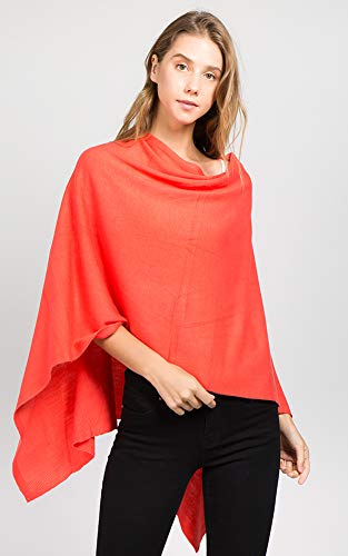 CCFW Women's Soft Knit Poncho Elegant Cape Shawl in Multi-Way Wrap Poncho Topper All Season2