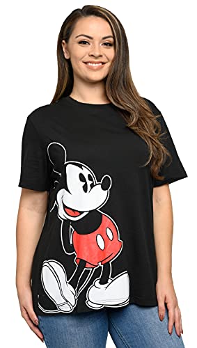Disney Plus Size Womens T-Shirt Mickey Mouse Side Print