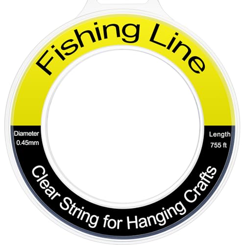 Clear Fishing Line Wire, 755 FT Invisible Clear Nylon String for Hanging Balloon Garland Crafts Picture Decorations Herain