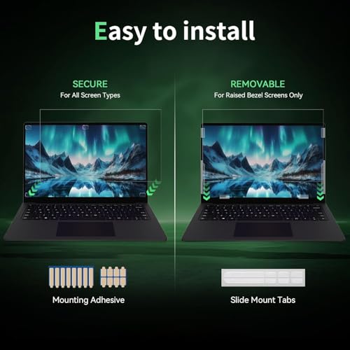 Image of Saco 15.6 Inch Privacy Filter Screen Guard Compatible For HP Pavilion 15-EG, 15-EC, 15-EH, 15-DK, 15-CS, 15-CX Series (16:9 Aspect Ratio) 15.6 Inch Laptop Screen Protector