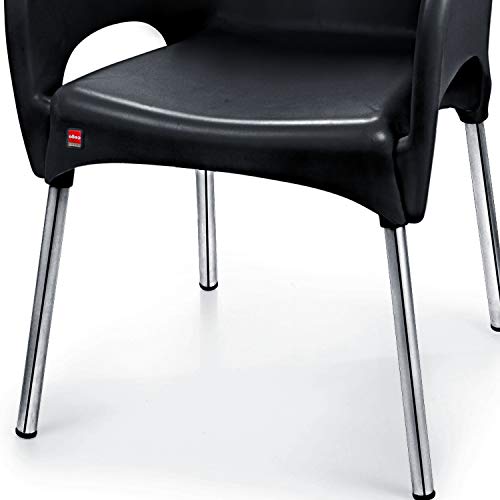 Image of Cello Xylo Chair Set Pack of 2 - Black | Strong and Durable | Easy to Clean | Chair for Living Room, Bed Room, Kitchen, Office Room, Outdoor | 3 Years Warranty
