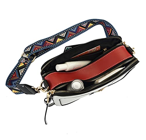 Beatfull Designer Crossbody Bag Bee Shoulder Purse for Women Trendy Wide Strap Camera Clutch PU Leather Handbag4