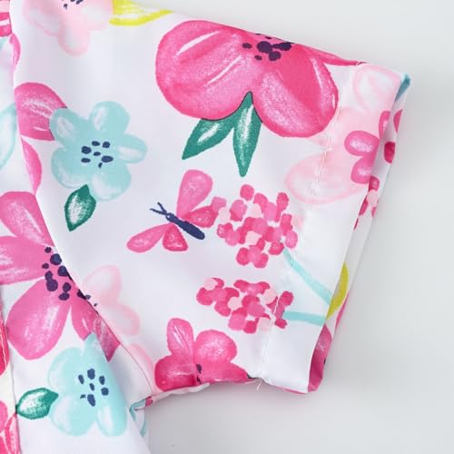 Kids Girls Short Sleeve Collared Blouse Hawaiian Shirt for Toddler Girls Cute Prints Button Down Shirt Toddler Shirts4