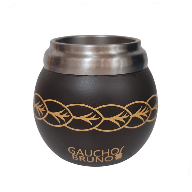 Gaucho BrunoStainless Steel Thermo-Mate for Yerba Mate | Easy to Clean | Comfortable to Hold | Maintains Drink Temperature | Design That Looks Like a Natural Pumpkin