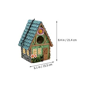 Yardwe Bird Houses for Outside Hanging Birdhouse Resin Bird House Outdoor Decorative Bird House for Bluebird Song Sparrow Swallow Hummingbird Yardwe Bird Houses for Outside Hanging Birdhouse Resin Bird House Outdoor Decorative Bird House for Bluebird Song Sparrow Swallow Hummingbird