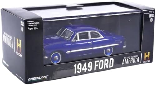 Greenlight 86630 Miniature 1:43 Voiture Américaine 1949 Série TV Collection Bleu Métallisé