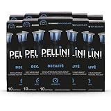 Pellini Top Decaffeinato, 100 Capsule in Alluminio Compatibili Nespresso, Miscela di Caffè Arabica e Robusta con Sentori di Frutta Secca e Fichi, 10 Confezioni da 10 Capsule