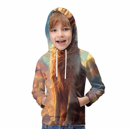 Sweat à capuche enfant motif chien 3D | Pull d'automne garçons 8-10 ans