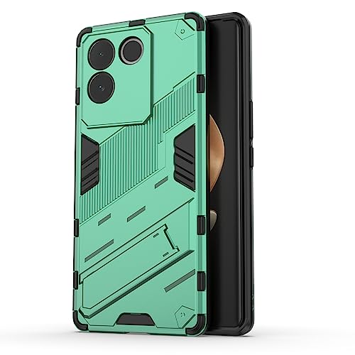 Image of Back Case Cover Compatible for Vivo T2 Pro 5G | 360 Degree Protection | Camera Protection | Kickstand Case | Shockprof Case | (Green)