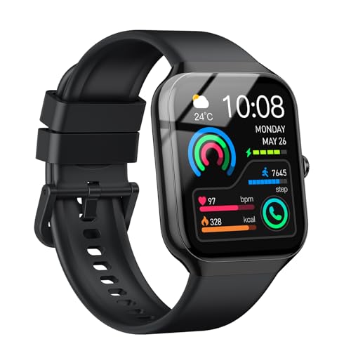 Smartwatch Herren, 113+ Sportmodi Herren Uhr Schrittzähler Schlafmonitor Herzfrequenz SpO2 Smart Watch Damen, 1.96'' Fitnessuhr IP68 Wasserdicht mit Telefonfunktion, Fitness Tracker für iOS Android