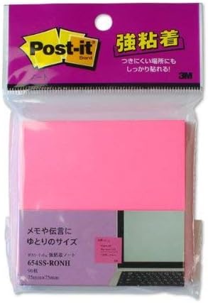 Amazon 強粘着ポストイットピンク75 75mm 654ss Ronh 付箋 文房具 オフィス用品