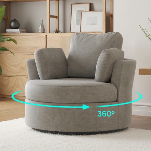 Sillón Barrel Plegable Gris Claro miniatura 5