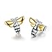 Lotus Fun S925 Sterling Silver Stud Earrings Lovely Honey Bee Dangle Earring Stud for Women and Girls, Handmade Unique Jewelry