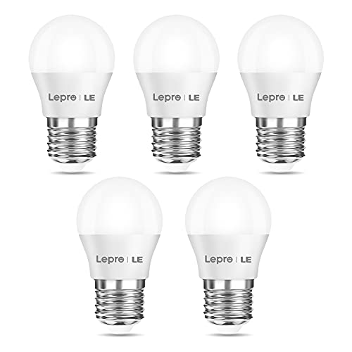 Lepro - Ampoules LED E27 Lot de 5 - Globe G45-2.2 W Equivalent 25 W - Blanc Chaud 2700K - 180 ° - Non Dimmable
