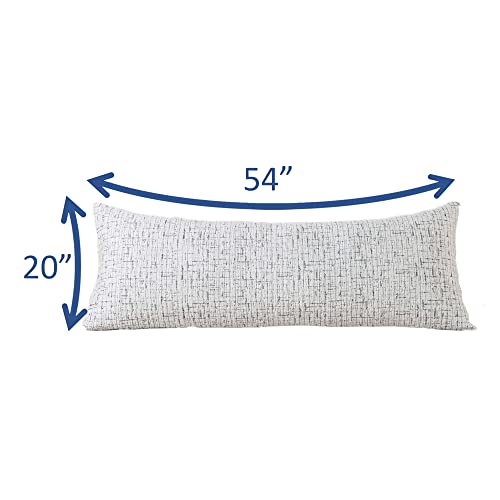 Ubauba Bamboo Body Pillow For Adults - Long Body Pillow For Bed - Full Body Pillow For Sleeping With Zippered Removable Bamboo Cover - Gray White (Main Pic) 20X54 #TOP7