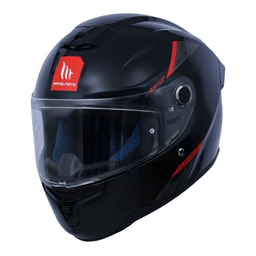 Image of MT Helmets Hummer B Solid Full Face Helmet - DOT, ISI & ECE R22.06 Certified, Polycarbonate Shell, Dual‑Density EPS, Pinlock‑Ready, Micrometric MDTC Fastener (~1450 g)