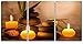 wall26 3 Piece Canvas Wall Art - Spa Still Life with Aromatic Candles and Zen Stones - Modern Home Decor Stretched and Framed Ready to Hang - 16"x24"x3 Panels