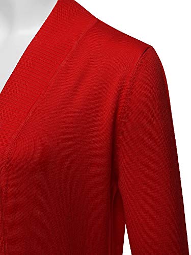 Image of STARJJ Womens Soft Stetchy Knit Longline Open Front Sweater Cardigan with Pockets (S-3X)