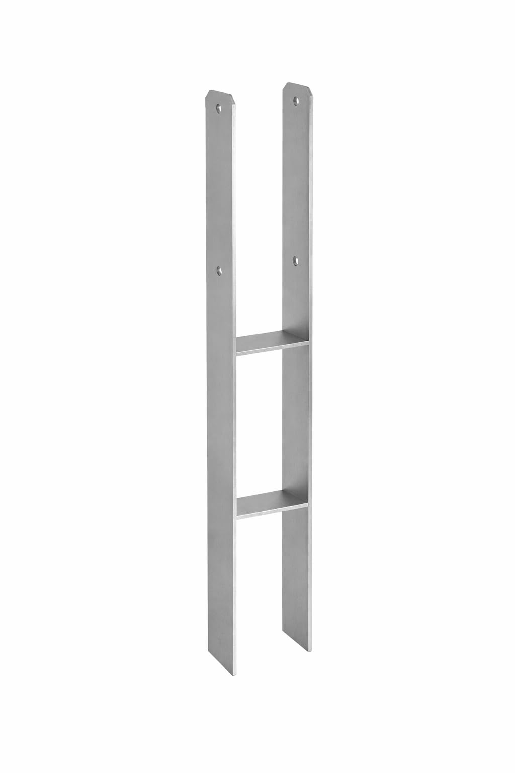 H-Pfostenträger 201 x 600 x 6 mm verstellbar feuerverzinkt 6 Stück – 70–200 mm Breite – zum Einbetonieren – für Zaunpfosten, Carport & Gartenbau
