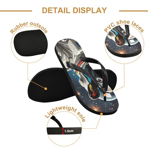 Burbuja Cow in Space Flip Flops for Women Men, Soft Thong Sandals Rubber Slippers for Pool Beach Essentials3