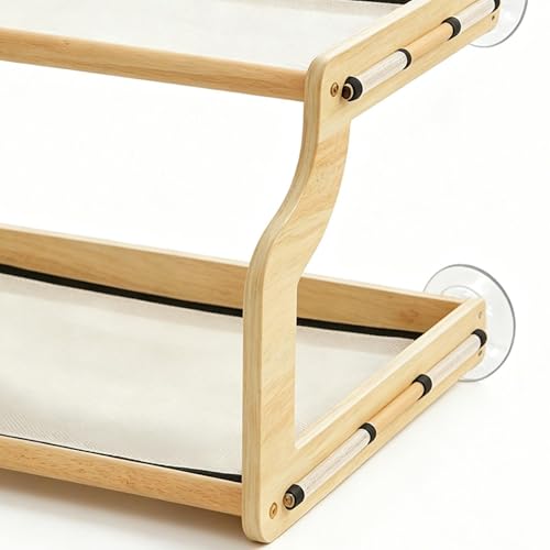 Hamaca para gatos de ventana y mesita de noche transpirable 8