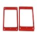 Yibuy 90 x 45mm Red Curved Humbucker Pickup Frame Mounting Rings for Electric Guitar Set of 2