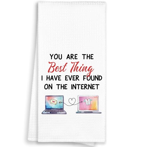 WAITPI Valentines Love Kitchen Towels 16x24in, Couple Gift
