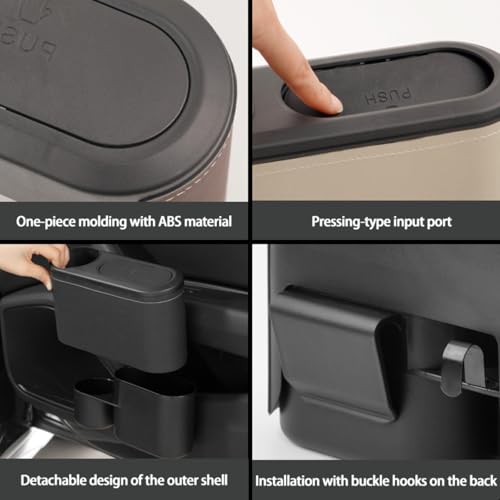 Image of 2 Packs Mini Car Trash Can Bin Bin,Car Garbage with Lid Storage for Front Back Seat Accessories (3)