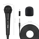 Marengo Handheld Wired Microphone, Cardioid Dynamic Vocal Mic with 13ft Cable and ON/Off Switch, Ideally Suited for Speakers, Karaoke Singing Machine, Amp, Mixer - Image 5