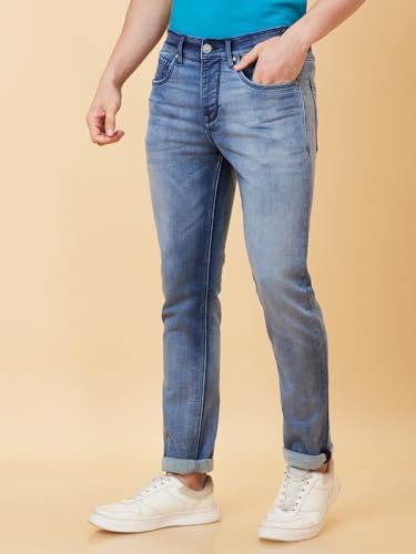 Image of Being Human Grey Slim Fit Men's Denims Clothing