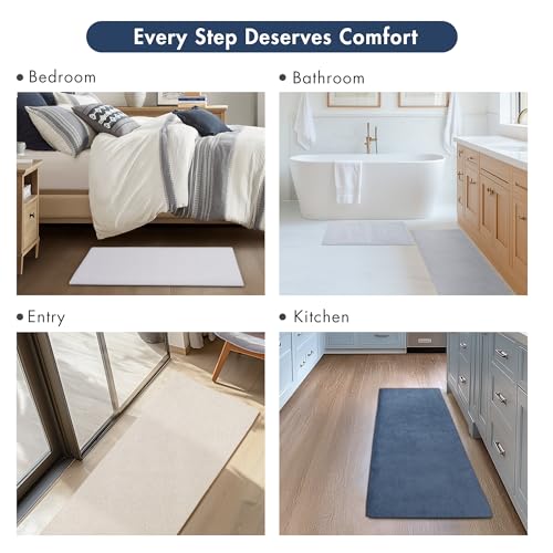 Madison Park Signature Marshmallow Bathroom Rug Non Slip, Luxrurious Plush Bath Mat, Absorbent, Quick Dry, Spa Design Bath Room Décor, 20x24, Navy by Madison Park - Image 7