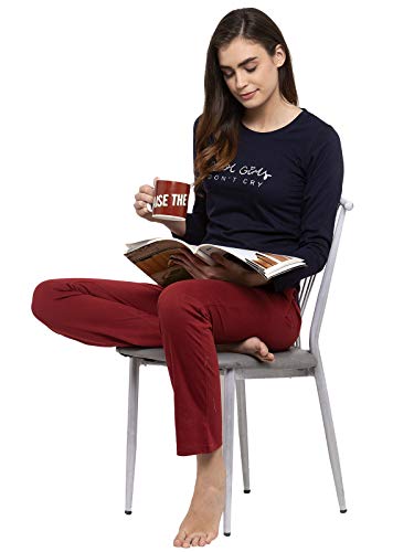 Image of Claura Women Cotton Solid Top & Pyjama Set